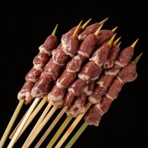 לבבות עוף משופדים