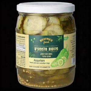 פרוסות מלפפונים חמוץ-מתוק